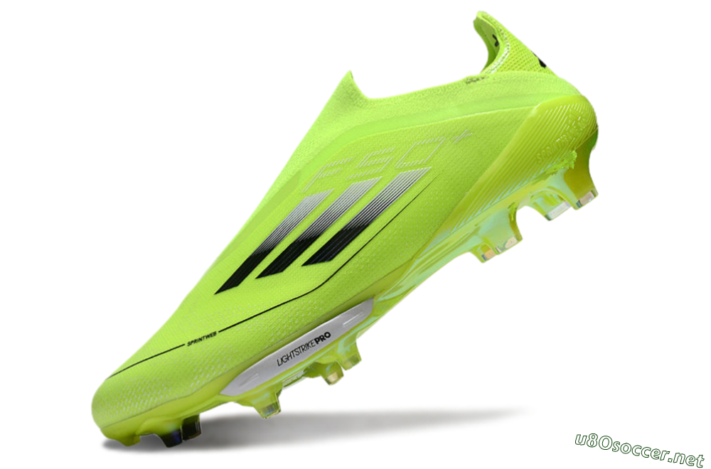 Men's Adidas F50+ Lightstrike Elite Laceless SG Football Boots - Yellow/Black/White 5