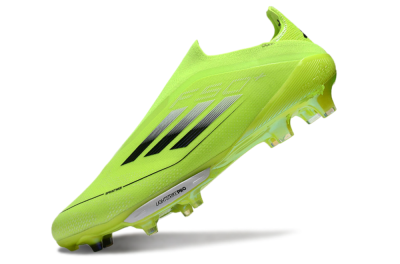 Men's Adidas F50+ Lightstrike Elite Laceless SG Football Boots - Yellow/Black/White
