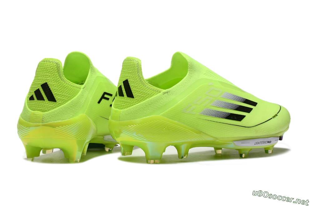 Men's Adidas F50+ Lightstrike Elite Laceless SG Football Boots - Yellow/Black/White 6