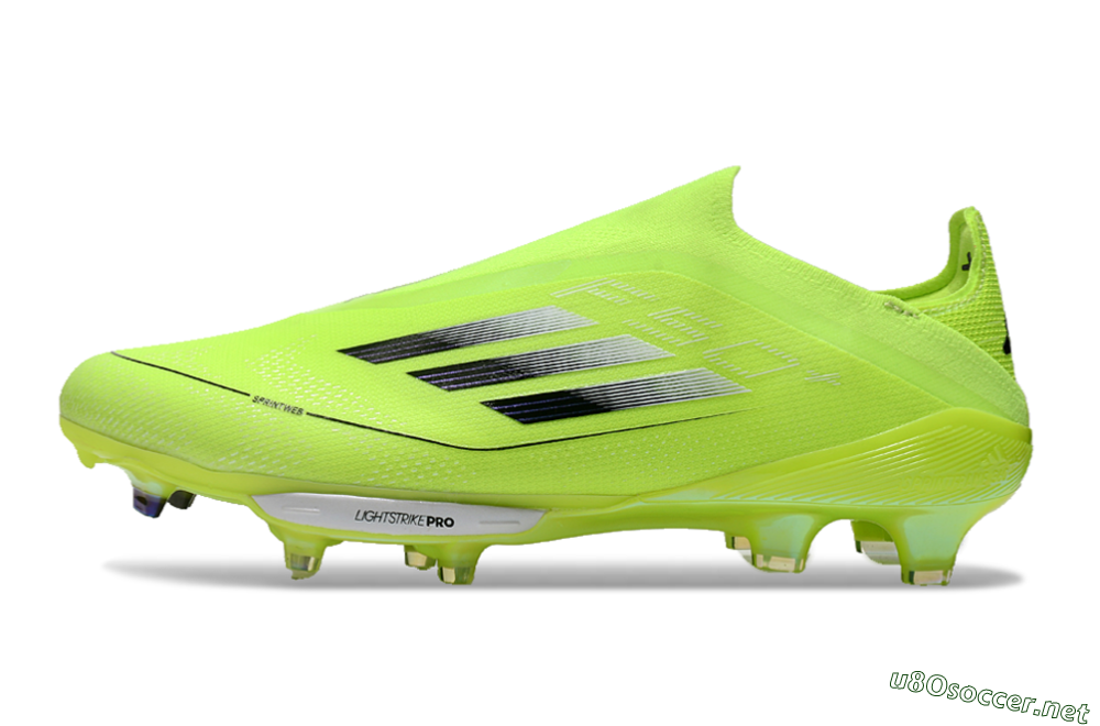 Men's Adidas F50+ Lightstrike Elite Laceless SG Football Boots - Yellow/Black/White 0