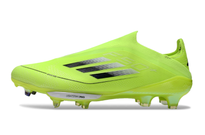 Men's Adidas F50+ Lightstrike Elite Laceless SG Football Boots - Yellow/Black/White