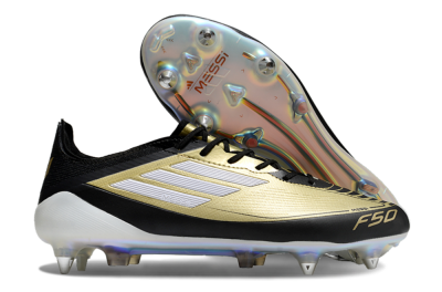 Men's Adidas F50 Elite SG Football Boots - Gold/Black/White