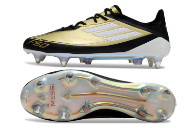 Men's Adidas F50 Elite SG Football Boots - Gold/Black/White