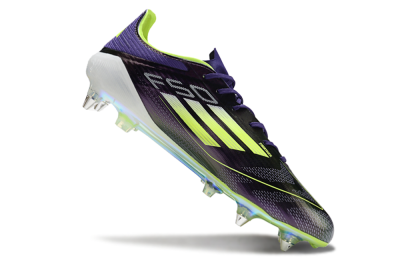 Men's Adidas F50 Elite SG Football Boots - Purple/Yellow/Gold