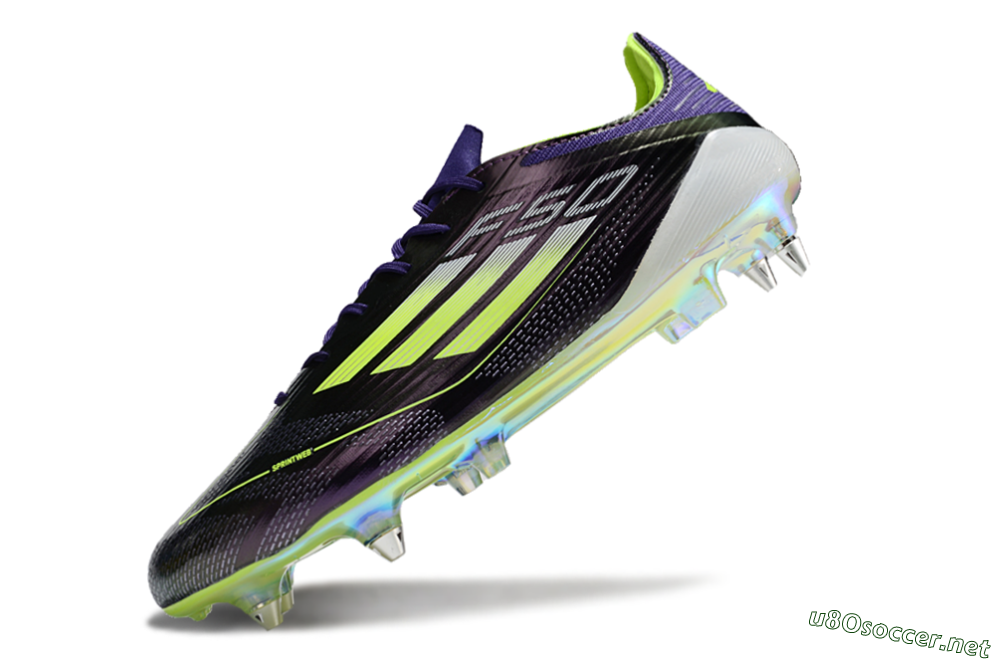 Men's Adidas F50 Elite SG Football Boots - Purple/Yellow/Gold 5