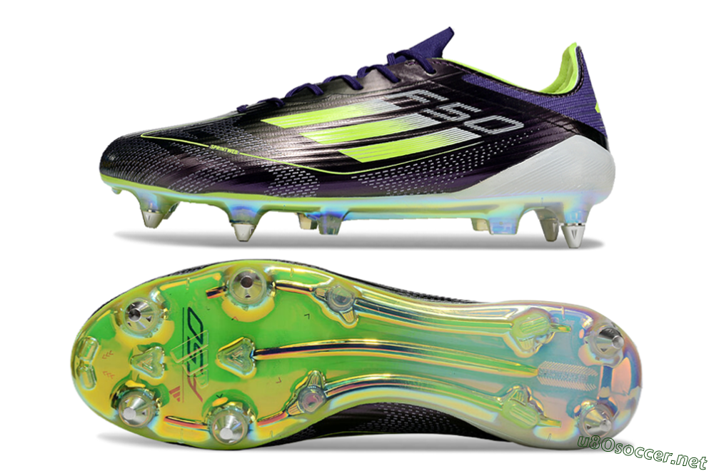 Men's Adidas F50 Elite SG Football Boots - Purple/Yellow/Gold 1