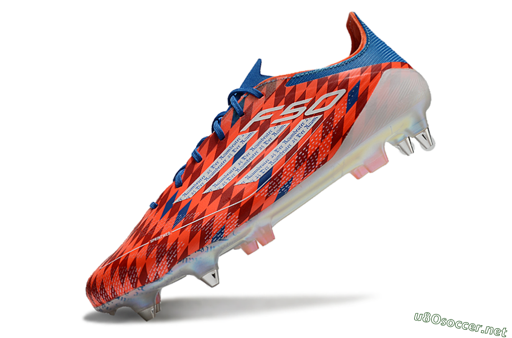 Men's Adidas F50 Elite SG Football Boots - Red/Blue/White 5
