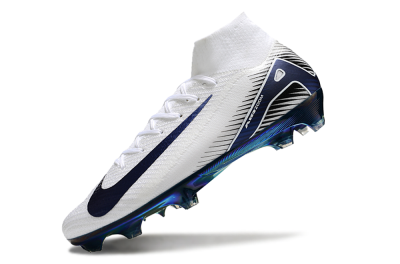 Men's Nike Air Zoom Mercurial Superfly 10 Elite FG Football Boots - White/Blue/Gold