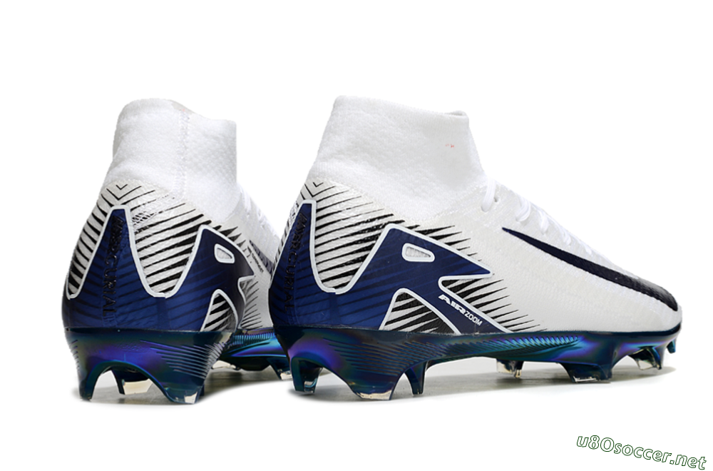 Men's Nike Air Zoom Mercurial Superfly 10 Elite FG Football Boots - White/Blue/Gold 6