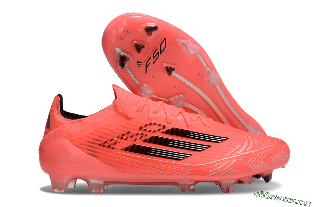 Men's Adidas F50 Adizero FG Football Boots - Red/Black 2