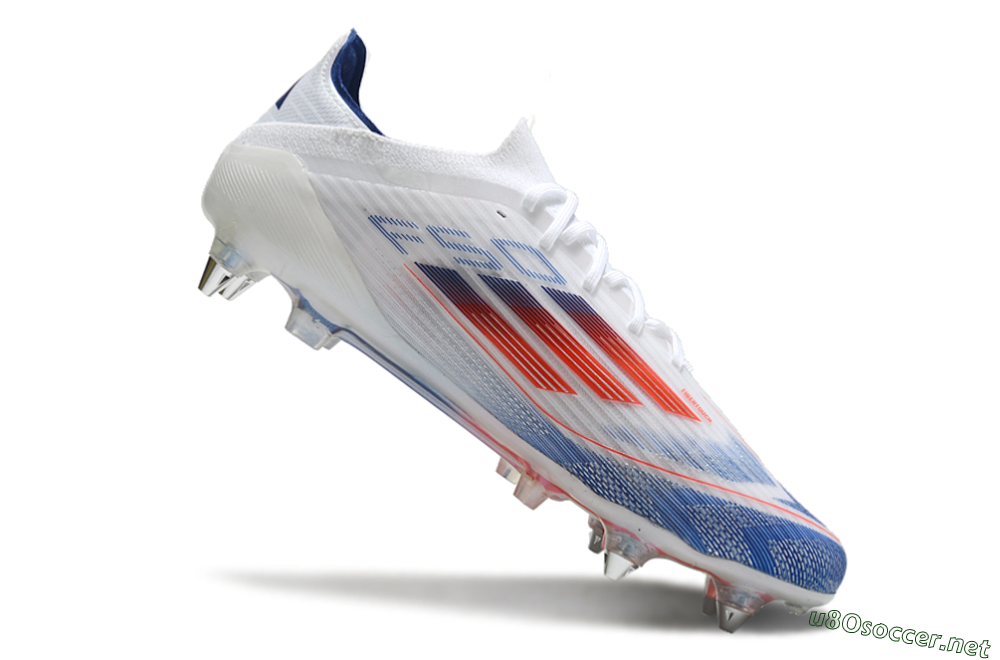 Men's Adidas F50 Elite SG Football Boots - White/Blue/Red 4
