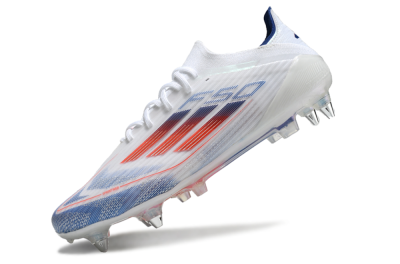 Men's Adidas F50 Elite SG Football Boots - White/Blue/Red