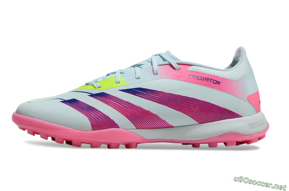 Men's Adidas Predator 24 Elite TF Football Shoes - Jade/Pink/Yellow 0