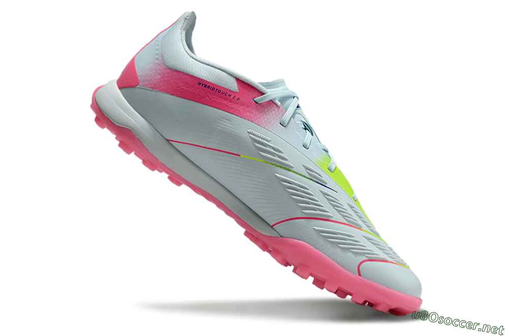 Men's Adidas Predator 24 Elite TF Football Shoes - Jade/Pink/Yellow 4