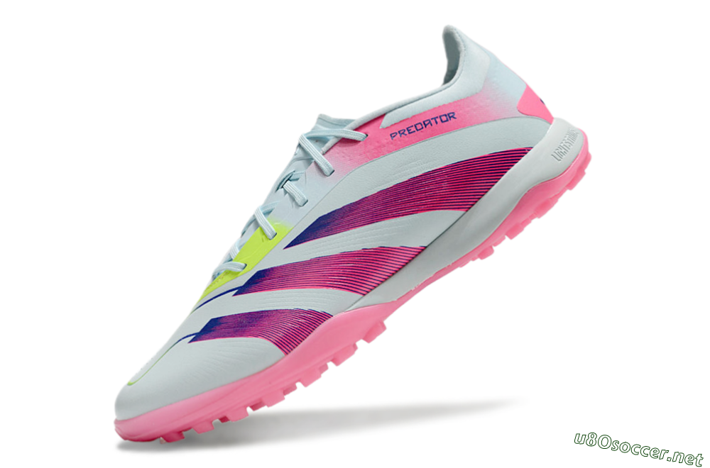 Men's Adidas Predator 24 Elite TF Football Shoes - Jade/Pink/Yellow 5