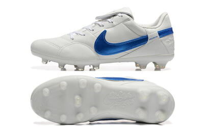 Men's Nike The Premier 3 FG Football Boots - Beige/Blue/White