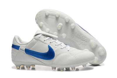 Men's Nike The Premier 3 FG Football Boots - Beige/Blue/White
