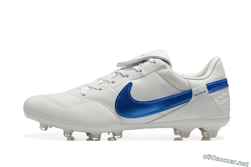 Men's Nike The Premier 3 FG Football Boots - Beige/Blue/White 0