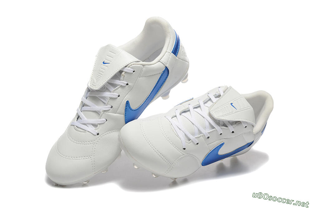 Men's Nike The Premier 3 FG Football Boots - Beige/Blue/White 6