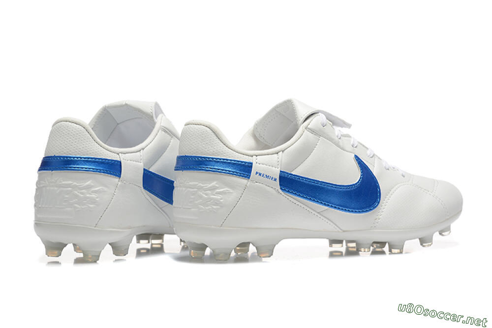 Men's Nike The Premier 3 FG Football Boots - Beige/Blue/White 9