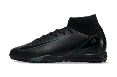Men's Nike Air Zoom Mercurial Superfly 10 Elite TF Football Shoes - Black/Green/Silver