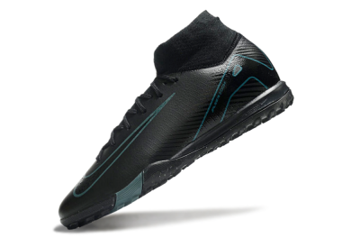 Men's Nike Air Zoom Mercurial Superfly 10 Elite TF Football Shoes - Black/Green/Silver