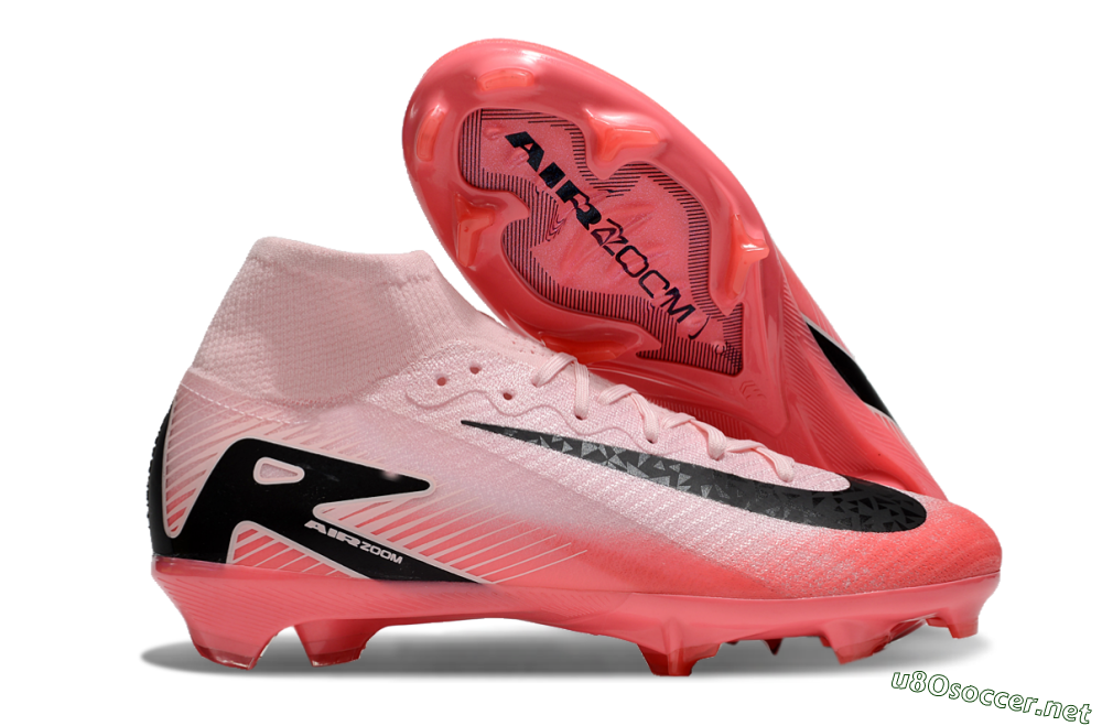 Unisex Nike Air Zoom Mercurial Superfly 10 Elite FG Football Boots - Pink/Red/Black 2