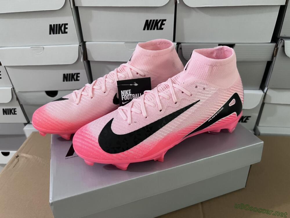 Unisex Nike Air Zoom Mercurial Superfly 10 Elite FG Football Boots - Pink/Red/Black