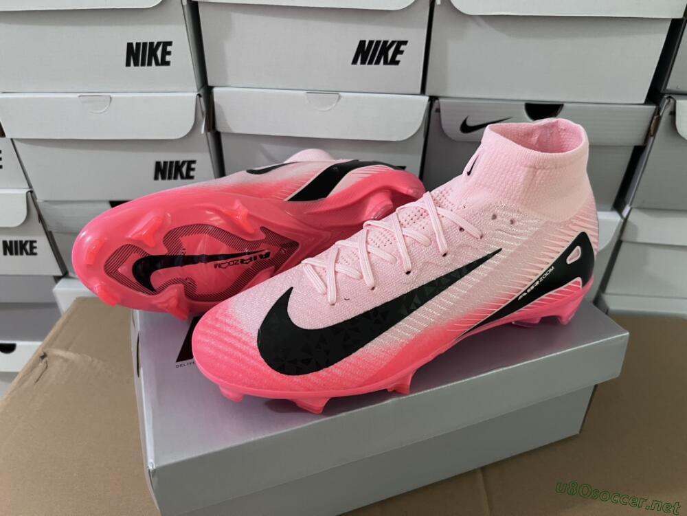 Unisex Nike Air Zoom Mercurial Superfly 10 Elite FG Football Boots - Pink/Red/Black