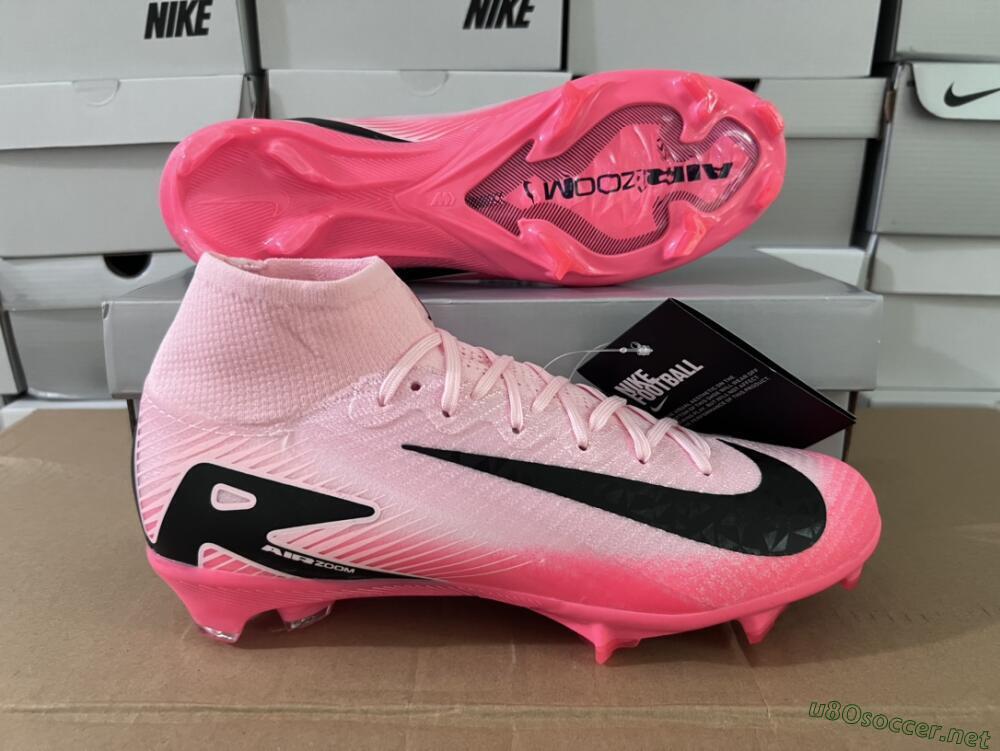 Unisex Nike Air Zoom Mercurial Superfly 10 Elite FG Football Boots - Pink/Red/Black