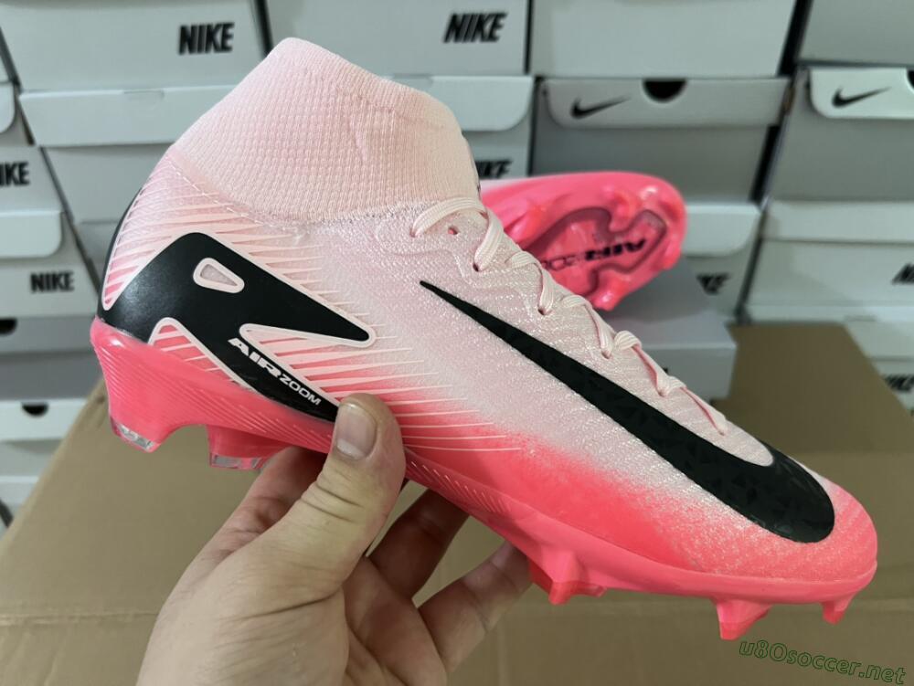 Unisex Nike Air Zoom Mercurial Superfly 10 Elite FG Football Boots - Pink/Red/Black