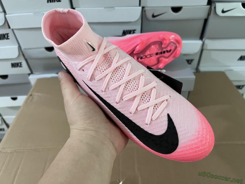 Unisex Nike Air Zoom Mercurial Superfly 10 Elite FG Football Boots - Pink/Red/Black