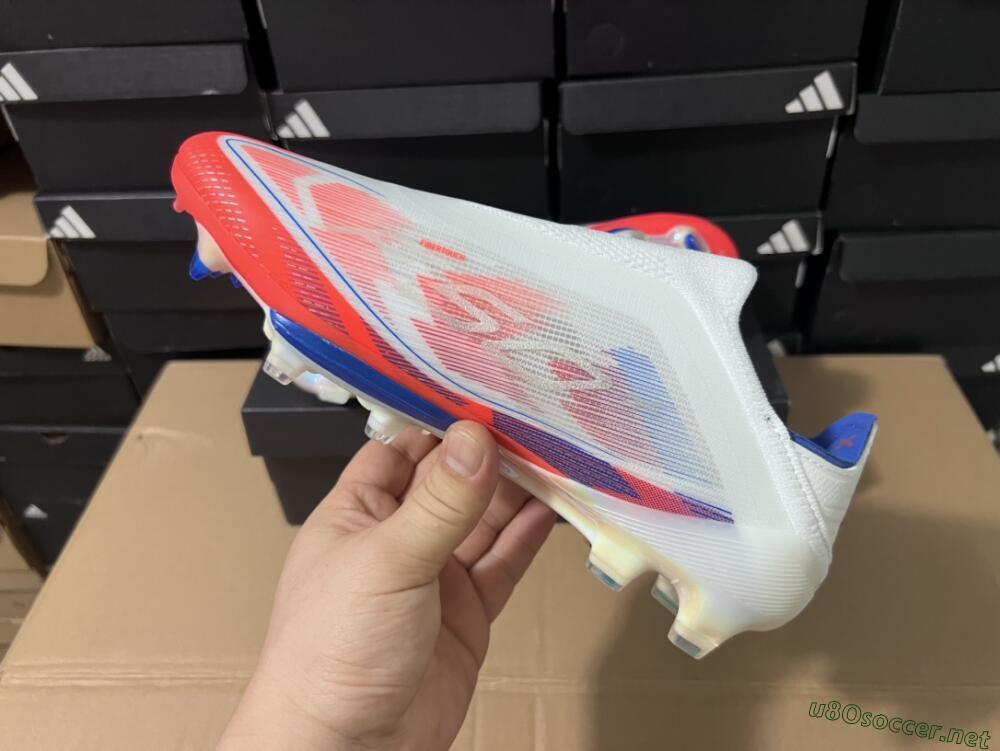 Unisex Adidas F50+ Lightstrike Pro Laceless FG Football Boots - Red/White/Blue