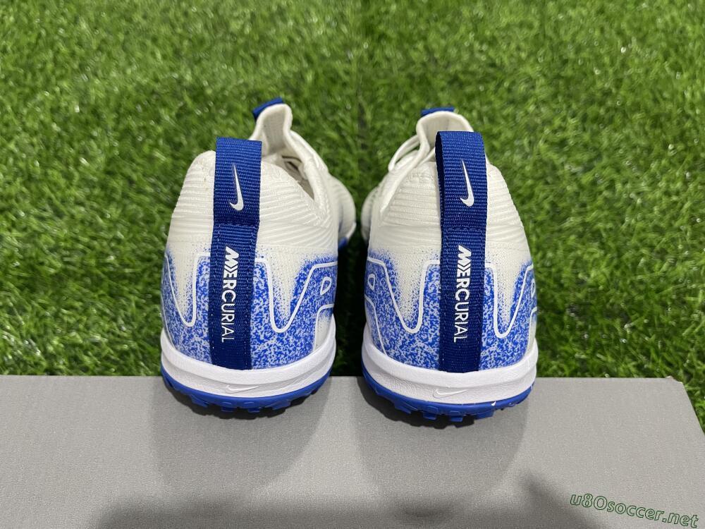 Unisex Nike Air Zoom Mercurial Vapor 16 Pro TF Football Shoes - White/Blue