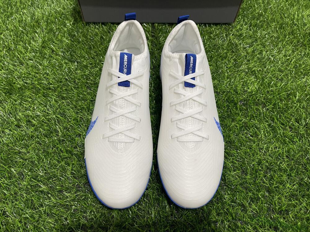 Unisex Nike Air Zoom Mercurial Vapor 16 Pro TF Football Shoes - White/Blue