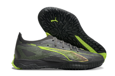 Men's Puma Ultra Ultimate TF Football Shoes - Oliver Green/Yellow