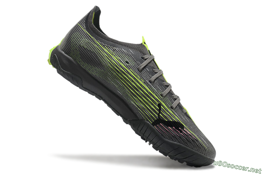 Men's Puma Ultra Ultimate TF Football Shoes - Oliver Green/Yellow 5
