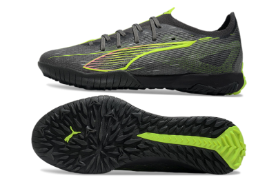 Men's Puma Ultra Ultimate TF Football Shoes - Oliver Green/Yellow