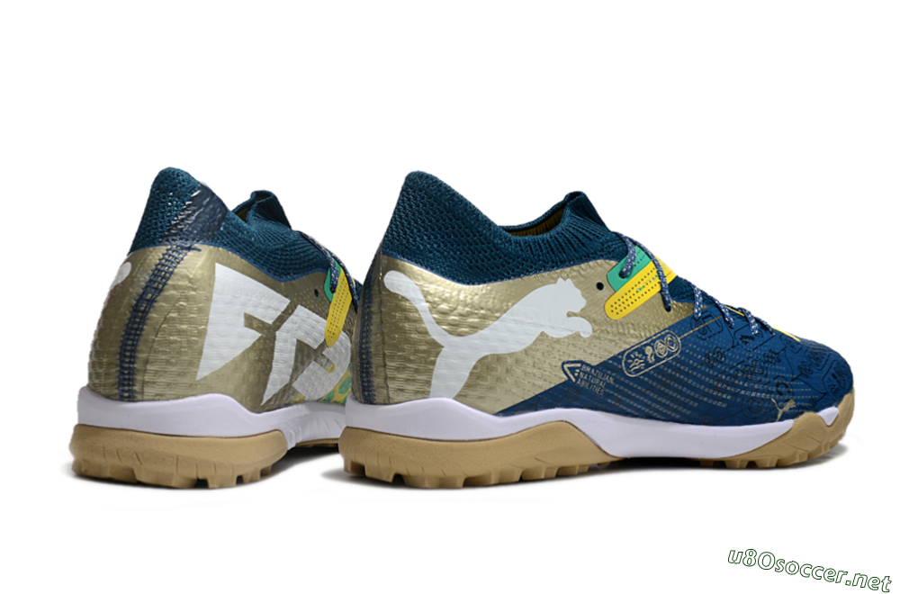 Men's Puma x Neymar Future 7 Ultimate bna TF Football Shoes - Blue/Yellow/Green 6