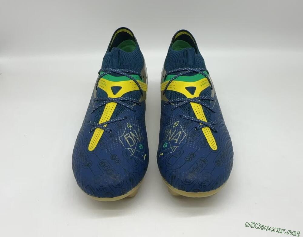 Men's Puma x Neymar Future 7 Ultimate bna FG Football Boots - Blue/Yellow/Green