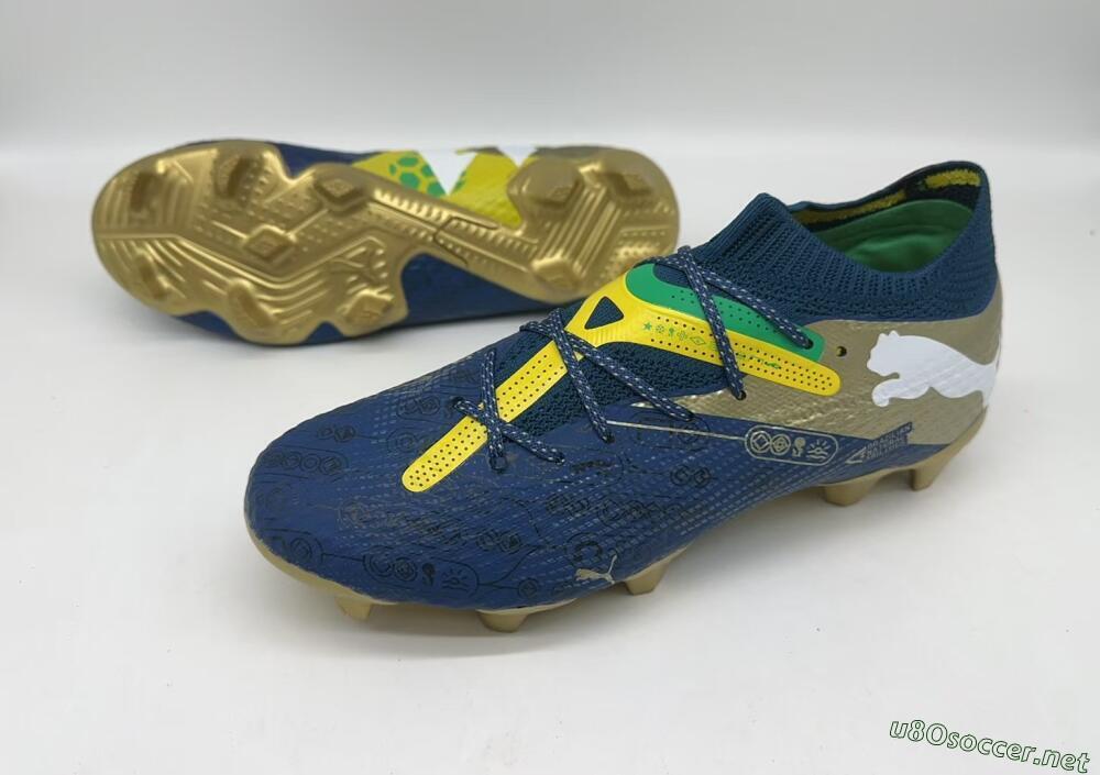 Men's Puma x Neymar Future 7 Ultimate bna FG Football Boots - Blue/Yellow/Green