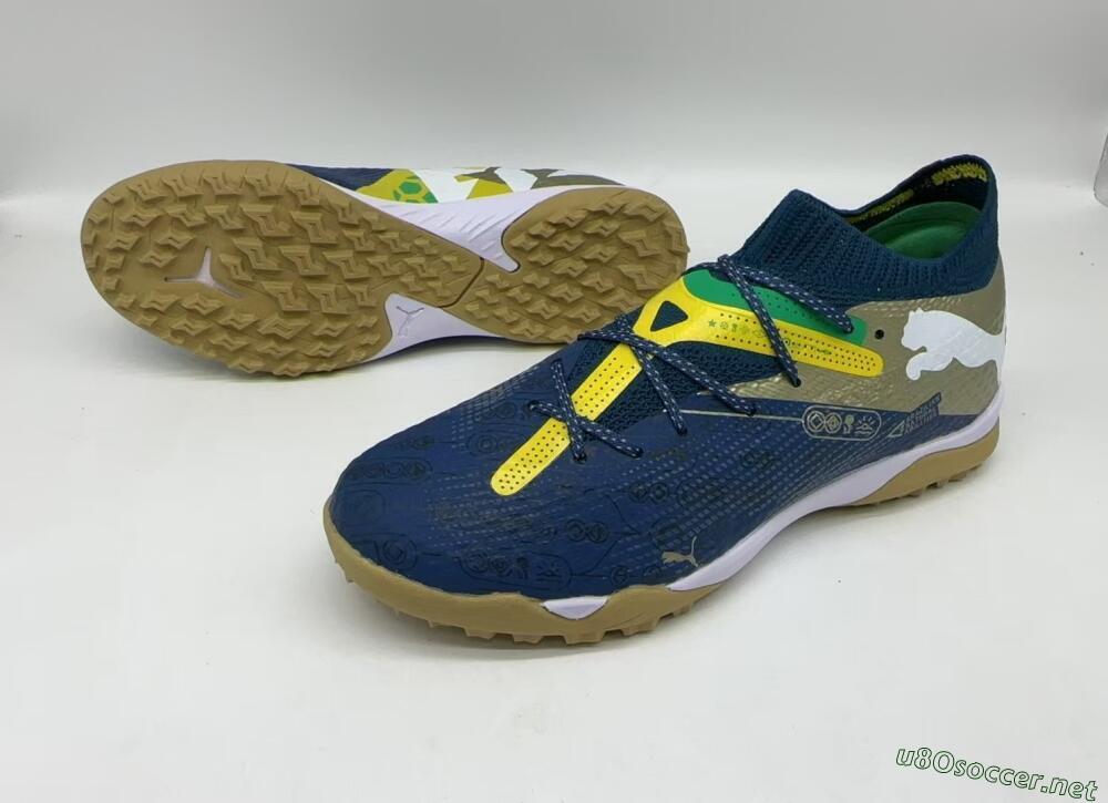 Men's Puma x Neymar Future 7 Ultimate bna TF Football Shoes - Blue/Yellow/Green