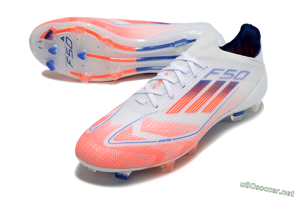 Unisex Adidas F50 Elite Football Boots - Pink/White/Blue 3