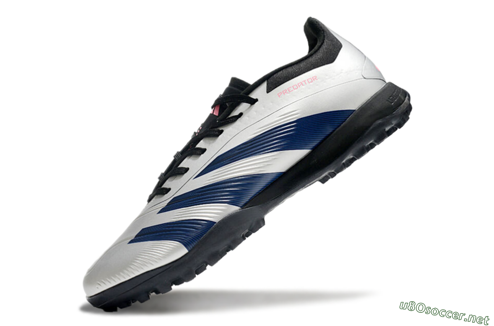 Men's Adidas Predator 24 Elite TF Football Shoes - Silver/Blue/Pink 5
