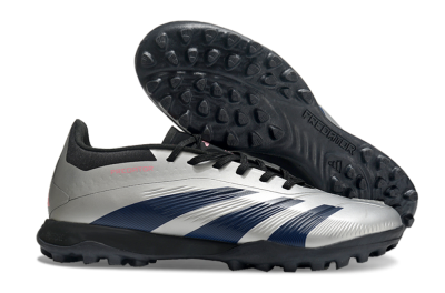 Men's Adidas Predator 24 Elite TF Football Shoes - Silver/Blue/Pink