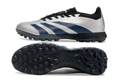 Men's Adidas Predator 24 Elite TF Football Shoes - Silver/Blue/Pink