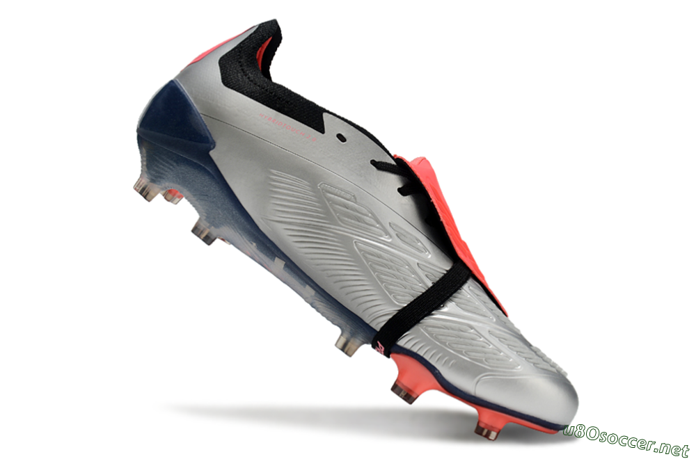 Men's Adidas Predator Elite Foldover Tongue FG Football Boots - Silver/Blue/Red 4