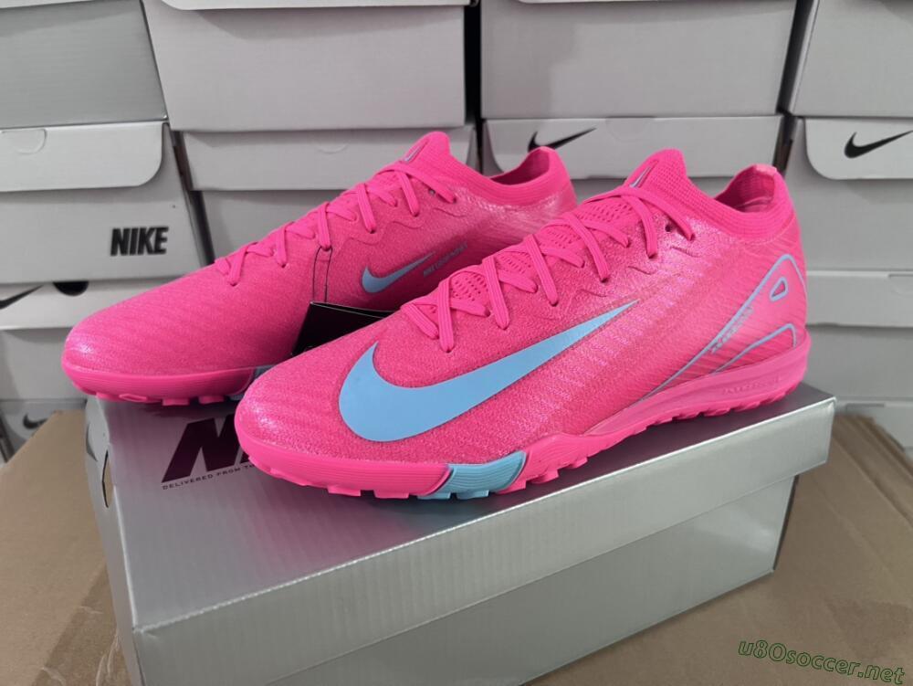 Men's Nike Air Zoom Mercurial Vapor 16 Elite TF Football Shoes - Pink/Red/Jade
