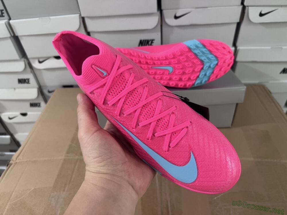 Men's Nike Air Zoom Mercurial Vapor 16 Elite TF Football Shoes - Pink/Red/Jade