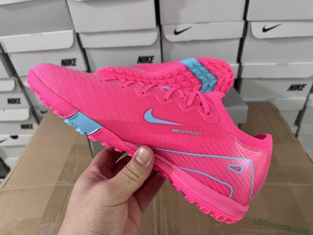 Men's Nike Air Zoom Mercurial Vapor 16 Elite TF Football Shoes - Pink/Red/Jade